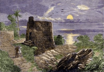Farsernes religion (tilhengere av Zarathustra (Zarathushtra, Zarathushtra, Zarathustra eller Zoroastra)): begravelsesritualet består i å plassere likene til den avdøde i et tårn, Stillhetens tårn, hvor de blir slukt av gribber. Malabar-regionen av Unknown artist