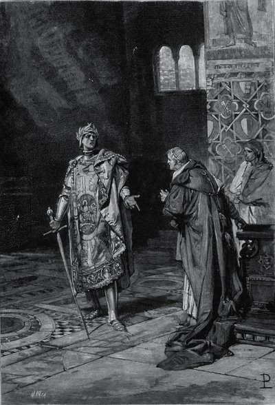 Representasjon av Cola di Rienzo (1314-1354), tribune for det romerske folket. Illustrasjon av slutten av 1800-tallet av Unknown artist