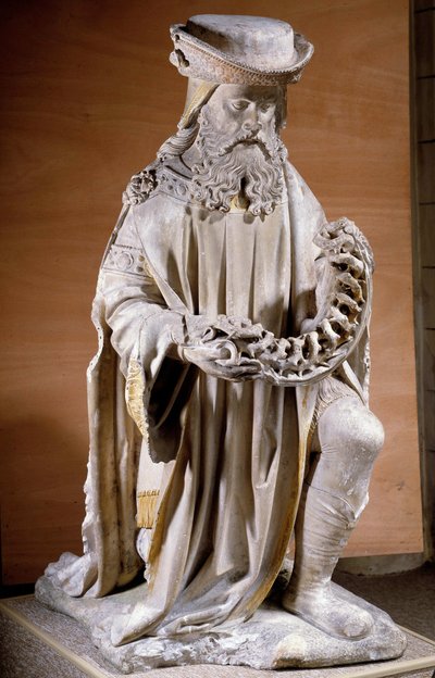 Representasjon av Josef av Arimathea Skulptur på stein fra 1500-tallet Compiegne, Musee Vivenel av Unknown artist