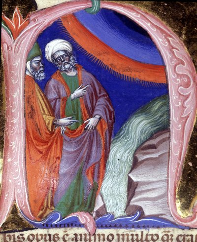 Representasjon av Thales de Miletus, matematiker av Unknown artist