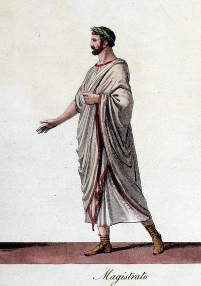 Representasjon av en romersk sorenskriver. Gravering fra begynnelsen av 1800-tallet. av Unknown artist