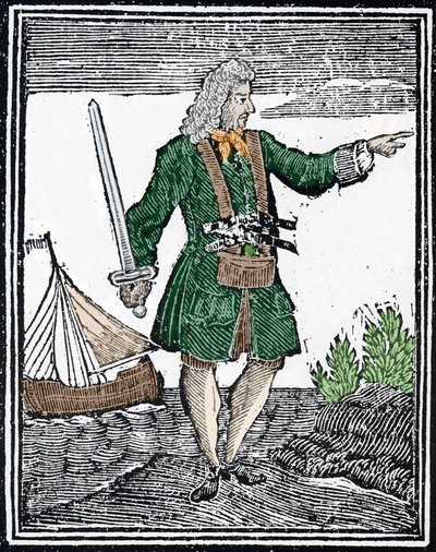 Representasjon av piraten Charles Vane. av Unknown artist