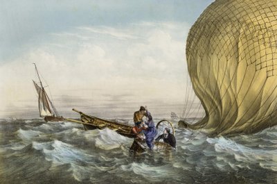 Rescue of the Habs ball, mounted by Mr. and Mrs. Durouf. Shipwrecked on the coast of England on September 1 av Unknown artist