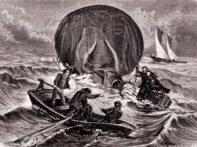 Rescue of the Habs ball, montert av Mr. and Mrs. Durouf. Forliste på kysten av England 1. september av Unknown artist