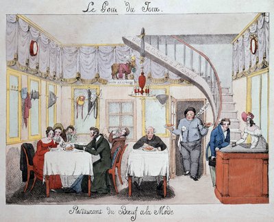Restaurant Hall "" Beef in Fashion"" v. 1820 av Unknown artist