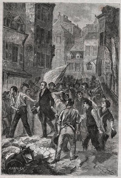 Canuts opprør i Lyon i 1831 - Louis Bouvier-Dumolart (Dumolard) (Bouvier Dumolart) prefekt og stedfortreder Lyonnais løslatt av Unknown artist