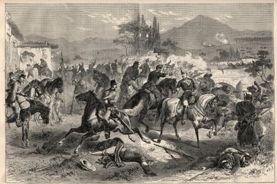 Revolusjon i september 1868 i Spania (Gloriosa): Slaget ved Alcolea nær Cordoba (Cordoba) (20. september av Unknown artist