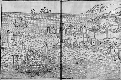 Rhodos - i "" Les Saintes Peregrinations"" av Bernard de Breydenbach av Unknown artist