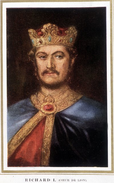 Richard I Heart of Lion - fra en gravering av British Museum av Unknown artist