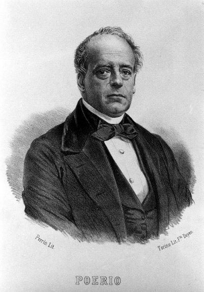 Risorgimento: portrett av Carlo Poerio (1803-1867), italiensk revolusjonær. Gravering 1800-tallet. av Unknown artist