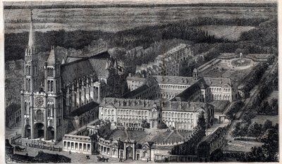 Royal House of Saint-Louis (House of Education of the Legion of Honour) in Saint Denis near the Cathedrale - Engraving around 1867 av Unknown artist