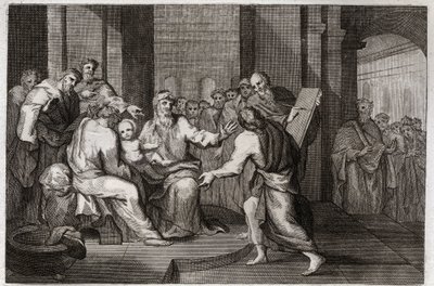 Royaumont Bibelen, Det nye testamente: Jesu Kristi omskjæring. Illustrasjon fra 1811. av Unknown artist