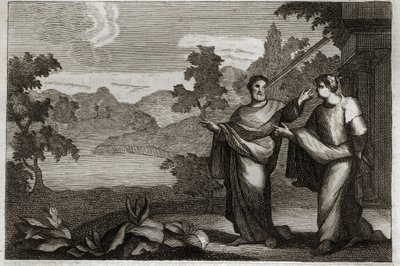 Royaumont Bibelen, Det nye testamente: Ikke døm andre. Når du har en bjelke i øyet, skal du ikke bry deg om å trekke et sugerør fra din brors øye (lignelse om halmen og bjelken). Illustrasjon fra 1811. av Unknown artist