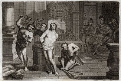 Royaumont Bibelen, Det nye testamente: Pisking av Jesus Kristus. Illustrasjon av 1811. av Unknown artist