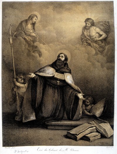 Saint Augustine (354-430) - 1800-tallet av Unknown artist