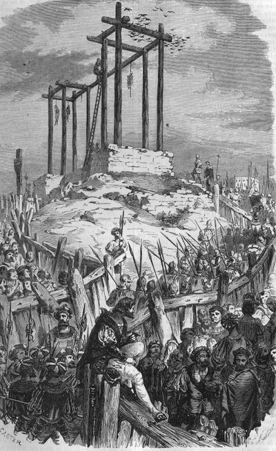 Samblancay døde, som ble hengt i 1527. av Unknown artist