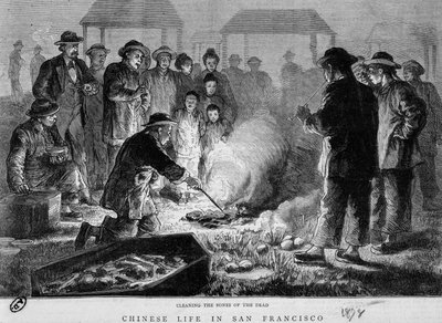 San Francisco-kinesere gjenoppliver de dødes bein av Unknown artist