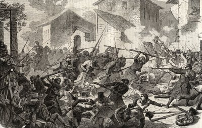 Second Italian War of Independence Battle of Turbigo, June 3 av Unknown artist