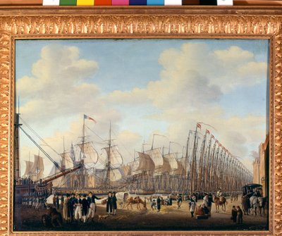 Hemmelig flåte fra Napoleon I til Flushing (nederlandsk havn) for invasjonen av England. sd. Tidlig på 1800-tallet. Amsterdam, Sjøfartsmuseet av Unknown artist