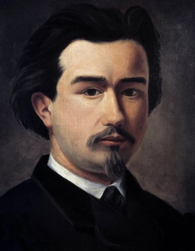 Selvportrett av Clément Ader (1841-1925), fransk ingeniør og oppfinner, "Father of aviation"". av Unknown artist