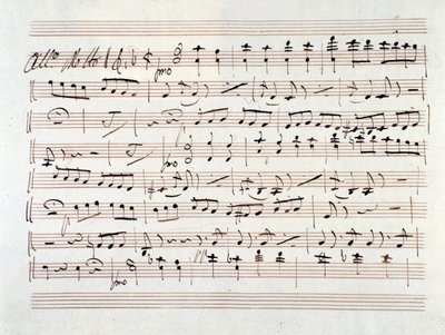 Noter for Ali Baba, Opera av Luigi Cherubini av Unknown artist