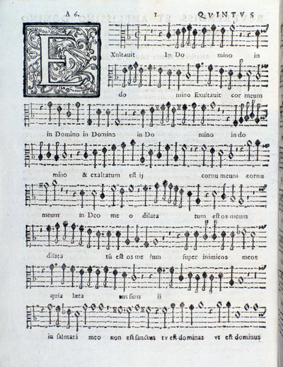 Noter fra Second Book of the Sacrae Symphoniae av Giovanni Gabrieli av Unknown artist