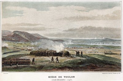 Beleiring av Toulon august-desember 1793 - i "" Napoleons sjøslag"" av Unknown artist
