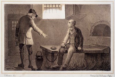 Silvio Pellico (1789 - 1854) transferred to the fortress of Spielberg (Spilberk) - in “” Storia d