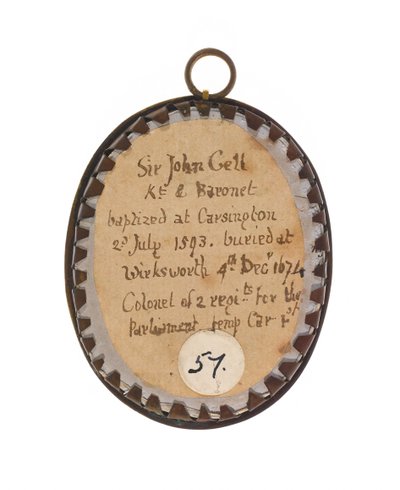Sir John Gell 1650 circa (miniatyr på metall) av Unknown artist