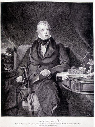 Sir John Walter Scott 1771/1832, engelsk forfatter og poet. av Unknown artist