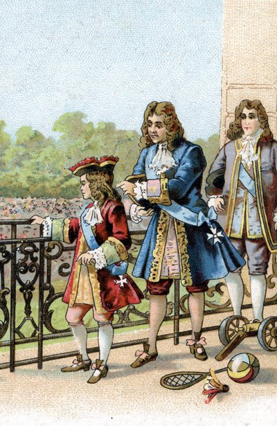 Sire, all this people are yours. said the marechal of Villeroi to Loius XV child. av Unknown artist