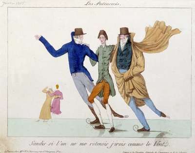 Skatere - Humoristisk tegning av Unknown artist