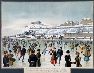 Skating på Saint Laurent, Quebec, n.d. av Unknown artist