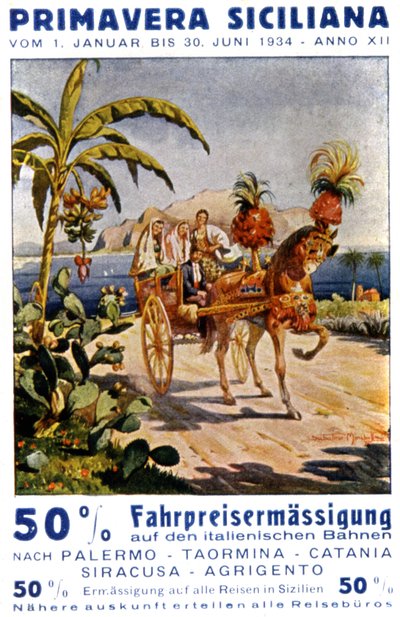 Våren på Sicilia av Unknown Artist