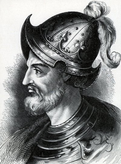 Stephen av Blois (Stephen of England, c1097-1154), c1900 (gravering) av Unknown artist