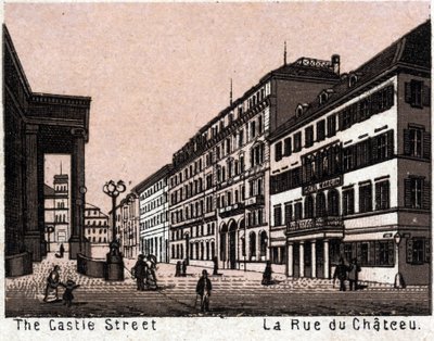 Stuttgart, Tyskland: utsikt over Chateau Street. i "" Verden illustrerer 168 visninger"" Udatert (slutten av 1800-tallet) av Unknown artist