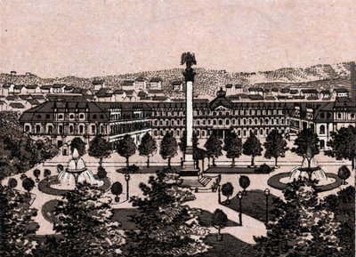 Stuttgart, Germany: view of the new castle (New Castle). in “” The world illustrates 168 views”” Undated (late 19th century) av Unknown artist