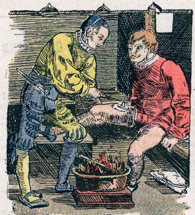 Kirurg som ga et sår i 1528. av Unknown artist