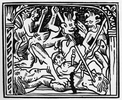 På! på! Djevler! sus demoner! i ""Great Calendar and Compost of the Shepherds"", Lyon av Unknown artist