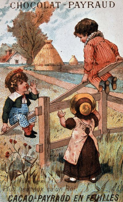 Swing spill, sjokolade reklame Payraud av Unknown artist