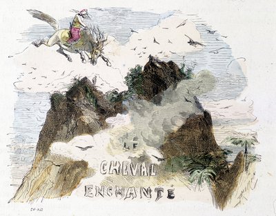 Tale: The Enchanted Horse - i "Thousand and One Night"", red. Emile Guérin, fortalt av Md Bondet, Paris, n.d. av Unknown artist