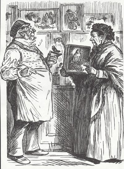 Taksidermist, sent på 1800-tallet (tregravering) av Unknown artist