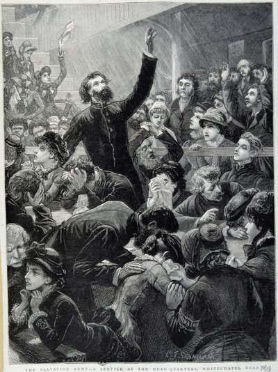 The Armee of Salvation - distribusjon ved Whitechapel Road-hovedkvarteret i 1881 av Unknown artist