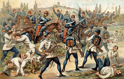 The Battle of Solferino (June 24 av Unknown artist