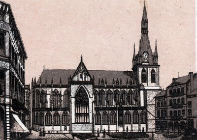 The Cathedrale Saint Paul in Liege in Belgium in “The world illustrates 168 views”” Undated (end of 19th century) av Unknown artist