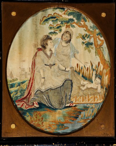 Oppdagelsen av Moses til Faraos datter av Unknown artist
