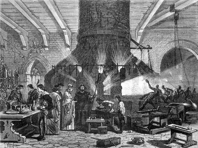 Dogen av Venezia besøker glassverket i Murano - i "" industriens underverk"" av Louis Figuier av Unknown artist