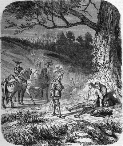 Hertugen av Bourbon og Bayard dør av Unknown artist