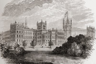 Utenriksdepartementet sett fra St. James#39;s Park, London av Unknown artist