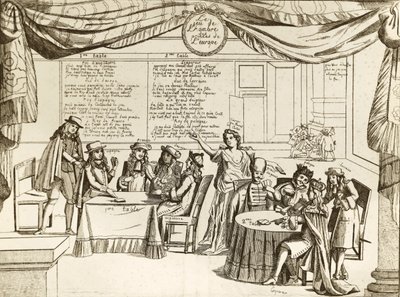 The Game of the Hombre of the Princes of Europe - Hombre, metaphor of international politics - 1685 - Europe is cut into pieces by uncontrolled sovereigns who “play” their territories like their own property - The satire follows the Treve of Regensburg, si av Unknown artist